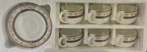 Drinkware: Mark Cup and saucer set of 6 NV9001-AT2 Design 2