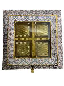 Serving tray/ Dry fruit Tray Box (Assorted colours)