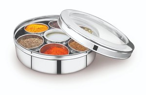 Kitchenware: Stainless Steel Indian Spice Box, Masala Dabba Classic essential