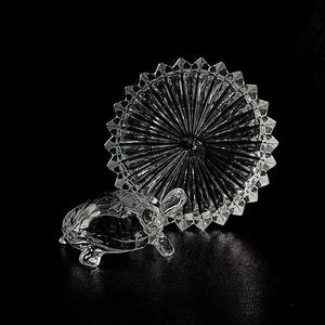 Feng Shui vastu Crystal Glass Turtle Crystal Tortoise Crystal kachua with Crystal Plate