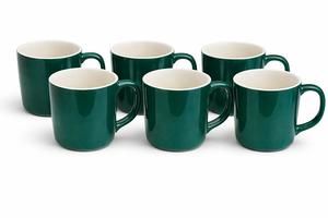 Drinkware: Tea/ coffee cup set of 6 - Cello 200ml (3 colours) Stellar