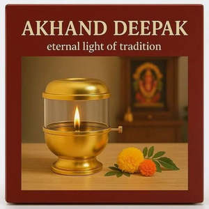 Instock: Akhand Diya with adjustable wick 3 sizes