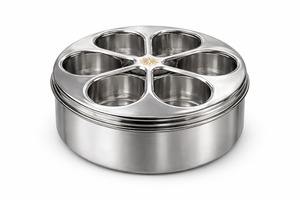 Mazda spice box stainless steel with Glass Lid 2 sizes