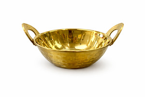 Hammered Brass/Gold Colour plated Serving Kadai 13cm