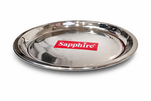 Instock: Stainless steel sapphire plane Thali/Plate 2 Sizes