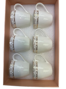 Drinkware: Mark Cup and saucer set of 6 Deco 4662