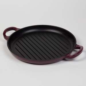 KitCo Cast Iron Grill Pan 26cm - Mulberry