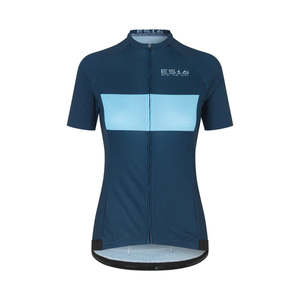 Summer: ES16 Cycling Jersey Elite Spin Stripe Deep Blue. Women
