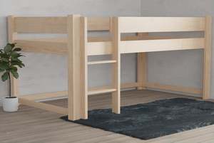 Special - Wooden Low Loft Bed "Fluffy Cloud"