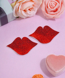 Red Vixen Lips Nipple Pasties Kitty Sparkles