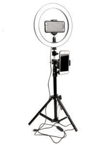 Selfie Ring Light With Tripod Phone Holder Clips