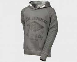 10 years - Kiwi Boyz Clothing: Grey Quilt Sleeve Hoodie - Kiwi Boyz Clothing