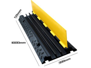 Outdoor Heavy Duty Rubber and Plastic Industrial 3 Channel Cable Ramp Protector &hellip;