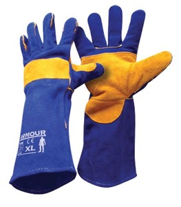 Armour? Leather Blue Welding Glove - 40cm - Kiwi Business