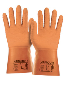 Products: Armour? Orange Crinkle Latex Gauntlet - 30cm - Kiwi Business