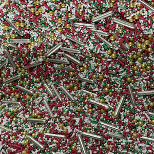 Sprinkle Medley: Sprinkle Medley Vintage Christmas (Red/Green/White/Gold) 150g