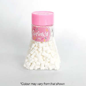 Sprinkles: White Dog Bone sprinkles 100g by sprinkd