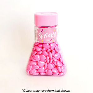 Sprinkles: Pastel Pink Hearts 7mm sprinkles 100g by sprinkd