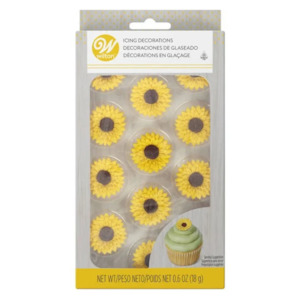 Flowers On Cakes: Royal icing Sunflowers sugar icing decorations