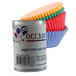 Alpen: Bright colours Mini cupcake papers pack of 100