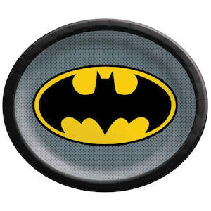 Amscan: Batman party Oval shaped Bat logo plates Pack of 8