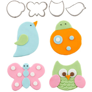 Cupcake cutie mini cookie or fondant cutter set Flutter friends