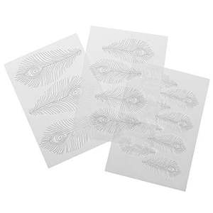 Autumn Carpenter: Peacock feather texture impression mat set