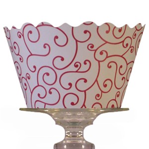 Bella Cupcake Couture: Cupcake wrappers Olivia red and white