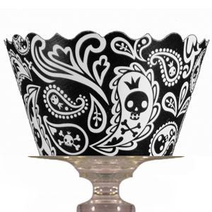 Bella Cupcake Couture: Cupcake wrappers Skull and Crossbones Paisley (12)