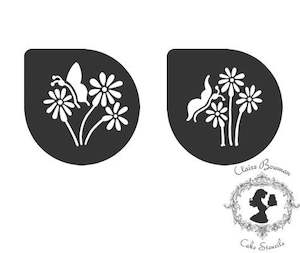Cake Lace Claire Bowman: Claire Bowman stencil set 2 Beatrice butterflies