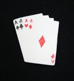 Carolines: Playing card suits aces silicone mould 70mm