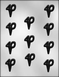 Ck: Chocopick mould 40th numbers