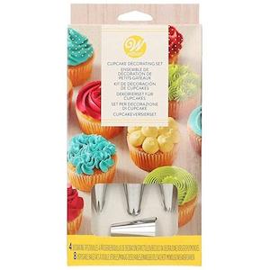 All: Cupcake decorating set disposable piping bags and tips nozzles