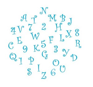 Fmm: FMM Funky upper case alphabet and numbers tappit cutter
