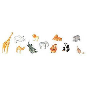 Fmm: FMM Tappit Safari or zoo animals fondant and gumpaste cutter