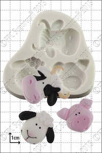Fpc Sugarcraft: Farm animals silicone mould