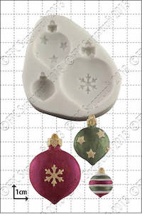 Fpc Sugarcraft: Christmas Decorations baubles silicone mould