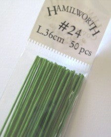 Hamilworth: 24 gauge wire SPRING GREEN (pkt 50)