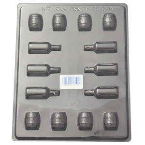 Homestyle Chocolates: 3d Bottles and Barrels deep fill Truffle chocolate mould