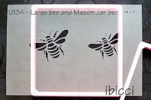 Ibicci: Bees large and small stencil by ibicci