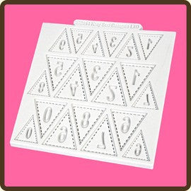 Katy Sue: Bunting silicone mould numbers Katy Sue Designs
