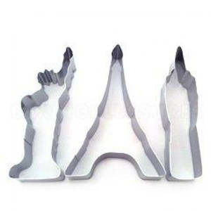 Kitchencraft: Big cities cookie cutter set Big Ben Statue Liberty Eiffel Tower