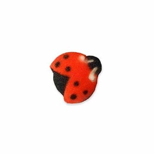 Lucks: Ladybug or ladybird sugar icing decorations (12)