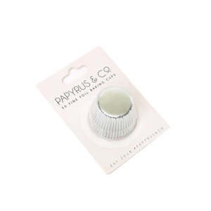 Foil baking cups silver mini cupcake papers