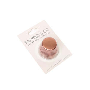 Papyrus Co: Foil baking cups rose gold mini cupcake papers