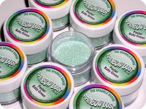 Pastel Baby Green Glitter