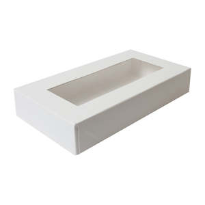 Bakegroup: White window Box for cookies Medium Rectangle Pack of 10