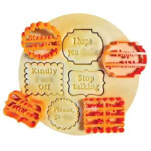 Cake Craft Usa: Rude offensive cookie cutters set 4 (swear words)