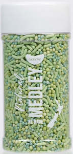 Green Sprinkles: Gobake natural colours sprinkle medley Green 85g
