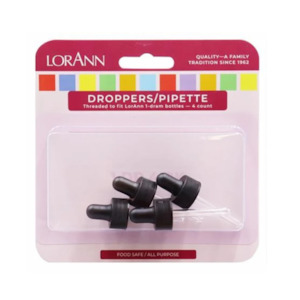 Gummy Candy Making Supplies: Eye droppers for 1 dram (loranns) oil flavourings PACK OF 4